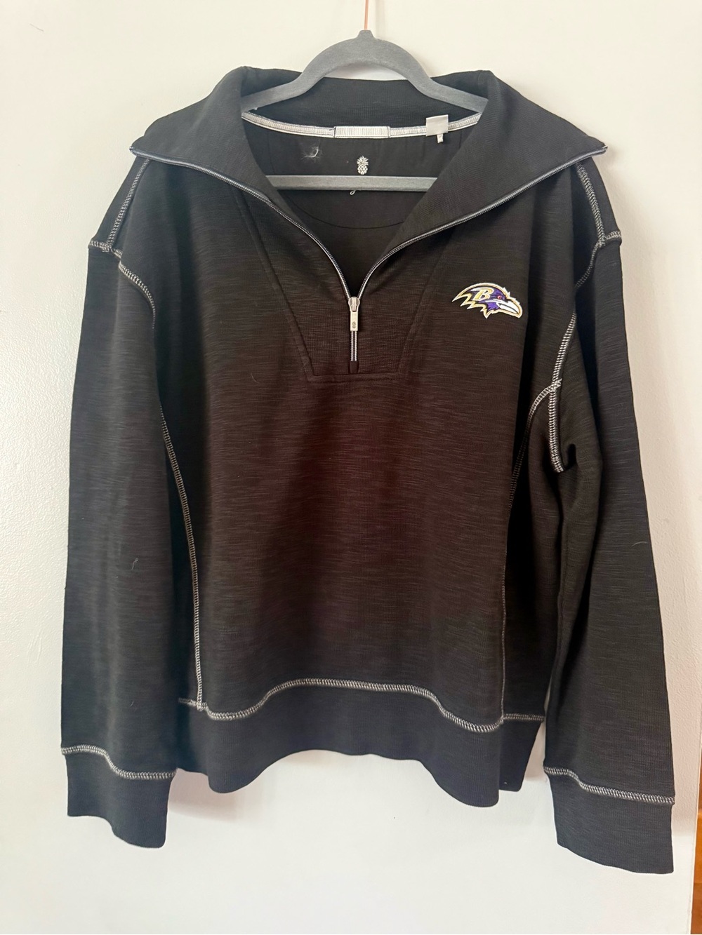 Tommy Bahama Baltimore Ravens "Goal Line" Quarter-Zip Sweatshirt - Men's XL